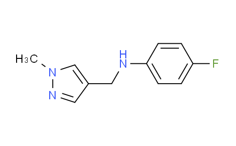CAS No. 1006336-95-3, 4-Fluoro-N-((1-methyl-1H-pyrazol-4-yl)methyl)aniline