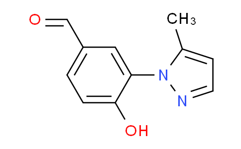 CAS No. 1416161-80-2, 4-Hydroxy-3-(5-methyl-1H-pyrazol-1-yl)benzaldehyde