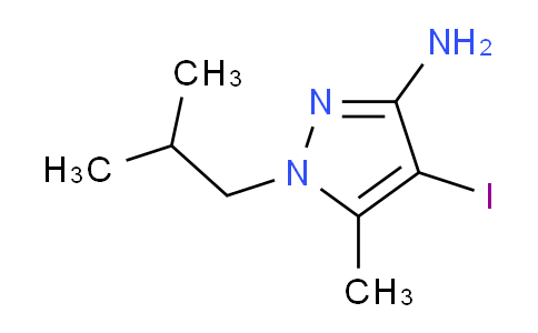 CAS No. 1443279-68-2, 4-Iodo-1-isobutyl-5-methyl-1H-pyrazol-3-amine