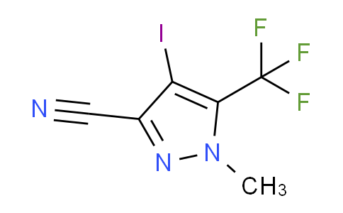 CAS No. 1354703-62-0, 4-Iodo-1-methyl-5-(trifluoromethyl)-1H-pyrazole-3-carbonitrile