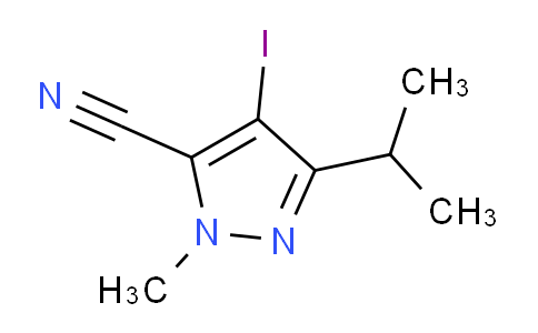 CAS No. 1354706-64-1, 4-Iodo-3-isopropyl-1-methyl-1H-pyrazole-5-carbonitrile