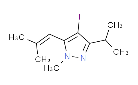 CAS No. 1956379-55-7, 4-Iodo-3-isopropyl-1-methyl-5-(2-methylprop-1-en-1-yl)-1H-pyrazole