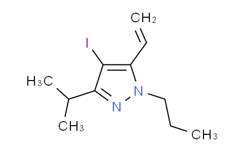 CAS No. 1956382-60-7, 4-Iodo-3-isopropyl-1-propyl-5-vinyl-1H-pyrazole