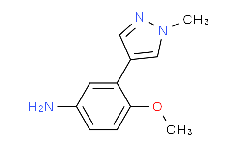 CAS No. 1351382-51-8, 4-Methoxy-3-(1-methyl-1H-pyrazol-4-yl)aniline