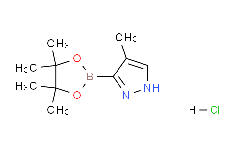 CAS No. 2345598-03-8, 4-Methyl-3-(4,4,5,5-tetramethyl-1,3,2-dioxaborolan-2-yl)-1H-pyrazole hydrochloride