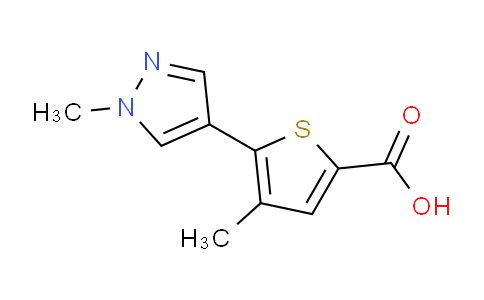 CAS No. 1171535-15-1, 4-Methyl-5-(1-methyl-1H-pyrazol-4-yl)thiophene-2-carboxylic acid