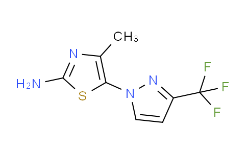 CAS No. 1006348-68-0, 4-Methyl-5-(3-(trifluoromethyl)-1H-pyrazol-1-yl)thiazol-2-amine