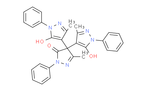 CAS No. 124009-63-8, 5,5''-Dihydroxy-3,3'',5'-trimethyl-1,1'',2'-triphenyl-1H,1''H-[4,4':4',4''-terpyrazol]-3'(2'H)-one