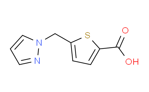 CAS No. 1006334-18-4, 5-((1H-Pyrazol-1-yl)methyl)thiophene-2-carboxylic acid