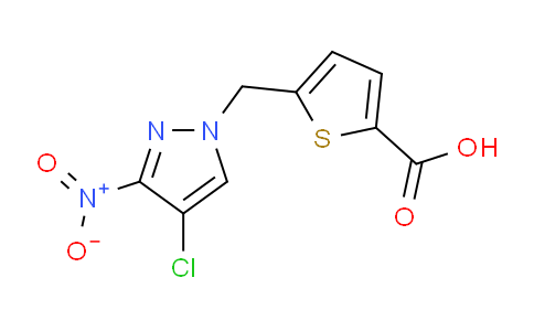CAS No. 1006955-33-4, 5-((4-Chloro-3-nitro-1H-pyrazol-1-yl)methyl)thiophene-2-carboxylic acid