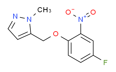 CAS No. 1245823-45-3, 5-((4-Fluoro-2-nitrophenoxy)methyl)-1-methyl-1H-pyrazole