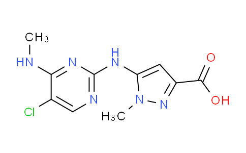 CAS No. 1374829-42-1, 5-((5-Chloro-4-(methylamino)pyrimidin-2-yl)amino)-1-methyl-1H-pyrazole-3-carboxylic acid