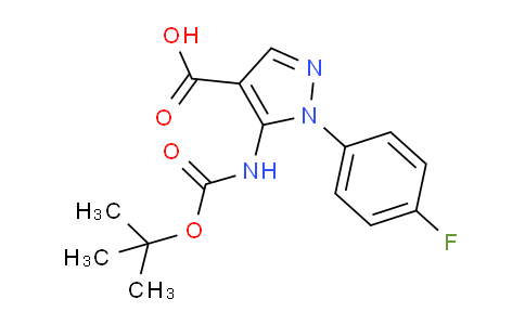 CAS No. 1017781-25-7, 5-((tert-Butoxycarbonyl)amino)-1-(4-fluorophenyl)-1H-pyrazole-4-carboxylic acid