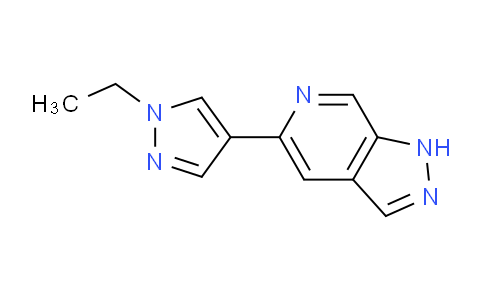 CAS No. 1956331-40-0, 5-(1-Ethyl-1H-pyrazol-4-yl)-1H-pyrazolo[3,4-c]pyridine