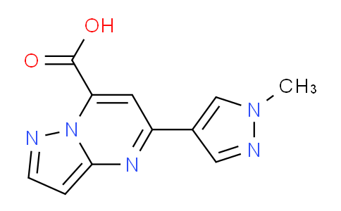 CAS No. 1443278-80-5, 5-(1-Methyl-1H-pyrazol-4-yl)pyrazolo[1,5-a]pyrimidine-7-carboxylic acid