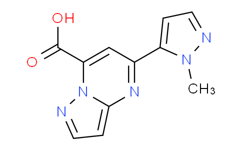 CAS No. 1443278-87-2, 5-(1-Methyl-1H-pyrazol-5-yl)pyrazolo[1,5-a]pyrimidine-7-carboxylic acid