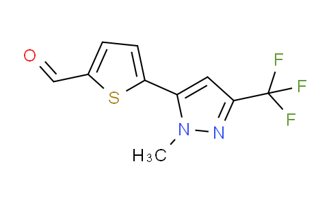 CAS No. 175202-94-5, 5-(1-Methyl-3-(trifluoromethyl)-1H-pyrazol-5-yl)thiophene-2-carbaldehyde