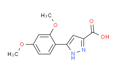 CAS No. 879765-63-6, 5-(2,4-Dimethoxyphenyl)-1H-pyrazole-3-carboxylic acid