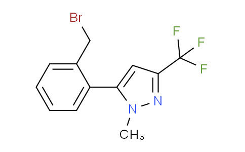 CAS No. 941716-87-6, 5-(2-(Bromomethyl)phenyl)-1-methyl-3-(trifluoromethyl)-1H-pyrazole