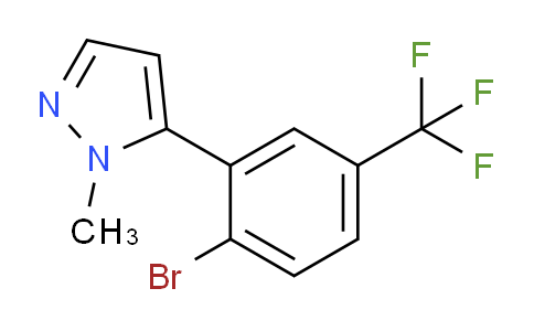 CAS No. 1423161-91-4, 5-(2-Bromo-5-(trifluoromethyl)phenyl)-1-methyl-1H-pyrazole