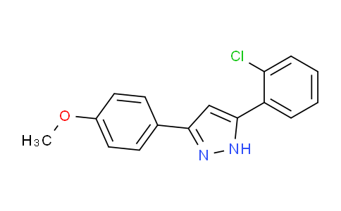 CAS No. 32664-23-6, 5-(2-Chlorophenyl)-3-(4-methoxyphenyl)-1H-pyrazole