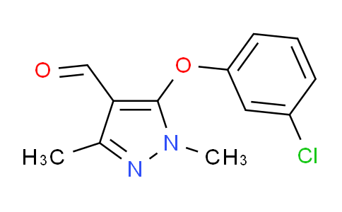 CAS No. 109925-12-4, 5-(3-Chlorophenoxy)-1,3-dimethyl-1H-pyrazole-4-carbaldehyde