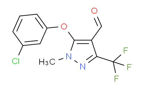 CAS No. 282523-36-8, 5-(3-Chlorophenoxy)-1-methyl-3-(trifluoromethyl)-1H-pyrazole-4-carbaldehyde