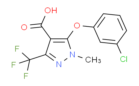 CAS No. 282523-49-3, 5-(3-Chlorophenoxy)-1-methyl-3-(trifluoromethyl)-1H-pyrazole-4-carboxylic acid