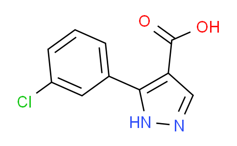 CAS No. 1007541-81-2, 5-(3-Chlorophenyl)-1H-pyrazole-4-carboxylic acid