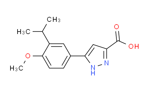 CAS No. 1038826-26-4, 5-(3-Isopropyl-4-methoxyphenyl)-1H-pyrazole-3-carboxylic acid