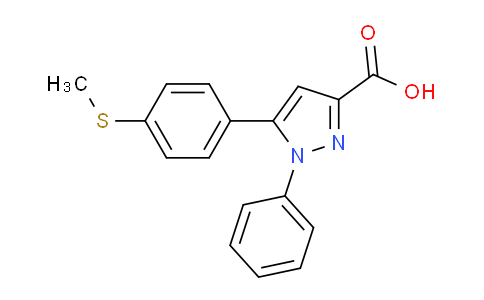 CAS No. 1017781-22-4, 5-(4-(Methylthio)phenyl)-1-phenyl-1H-pyrazole-3-carboxylic acid