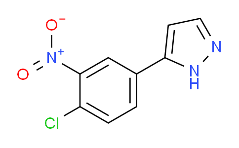 CAS No. 240115-85-9, 5-(4-Chloro-3-nitrophenyl)-1H-pyrazole