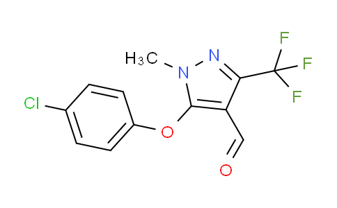 CAS No. 321848-47-9, 5-(4-Chlorophenoxy)-1-methyl-3-(trifluoromethyl)-1h-pyrazole-4-carbaldehyde