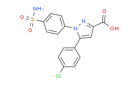 CAS No. 170571-19-4, 5-(4-Chlorophenyl)-1-(4-sulfamoylphenyl)-1H-pyrazole-3-carboxylic acid