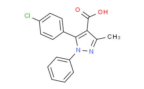 CAS No. 956743-45-6, 5-(4-Chlorophenyl)-3-methyl-1-phenyl-1H-pyrazole-4-carboxylic acid