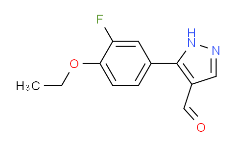 CAS No. 1044511-73-0, 5-(4-Ethoxy-3-fluorophenyl)-1H-pyrazole-4-carbaldehyde
