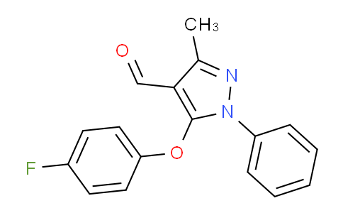 CAS No. 926257-97-8, 5-(4-Fluorophenoxy)-3-methyl-1-phenyl-1H-pyrazole-4-carbaldehyde
