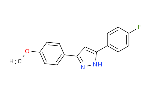 CAS No. 37613-37-9, 5-(4-Fluorophenyl)-3-(4-methoxyphenyl)-1H-pyrazole