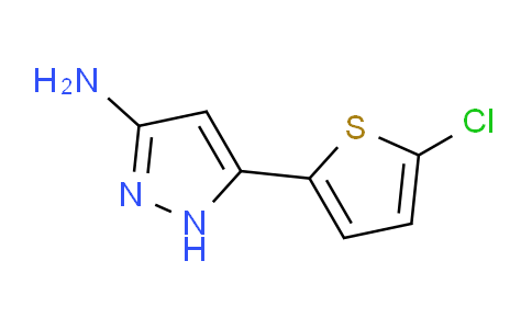 CAS No. 502133-09-7, 5-(5-Chlorothiophen-2-yl)-1H-pyrazol-3-amine