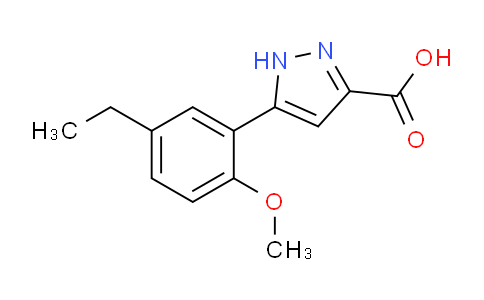 CAS No. 1039031-27-0, 5-(5-Ethyl-2-methoxyphenyl)-1H-pyrazole-3-carboxylic acid