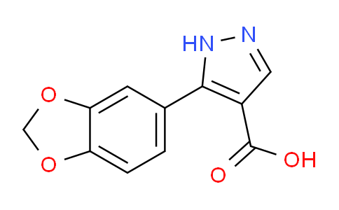 CAS No. 1152543-46-8, 5-(Benzo[d][1,3]dioxol-5-yl)-1H-pyrazole-4-carboxylic acid