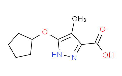 CAS No. 1344687-66-6, 5-(Cyclopentyloxy)-4-methyl-1H-pyrazole-3-carboxylic acid
