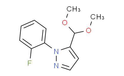 CAS No. 1269292-46-7, 5-(Dimethoxymethyl)-1-(2-fluorophenyl)-1H-pyrazole