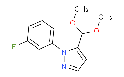 CAS No. 1269294-16-7, 5-(Dimethoxymethyl)-1-(3-fluorophenyl)-1H-pyrazole