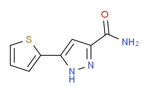 CAS No. 1240279-47-3, 5-(Thiophen-2-yl)-1H-pyrazole-3-carboxamide