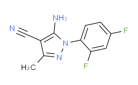 CAS No. 1020057-92-4, 5-Amino-1-(2,4-difluorophenyl)-3-methyl-1H-pyrazole-4-carbonitrile