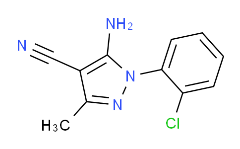 CAS No. 107856-31-5, 5-Amino-1-(2-chlorophenyl)-3-methyl-1H-pyrazole-4-carbonitrile