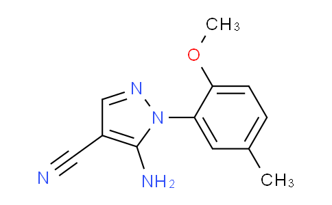 CAS No. 1175922-26-5, 5-Amino-1-(2-methoxy-5-methylphenyl)-1H-pyrazole-4-carbonitrile