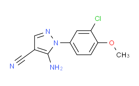 CAS No. 1176661-38-3, 5-Amino-1-(3-chloro-4-methoxyphenyl)-1H-pyrazole-4-carbonitrile