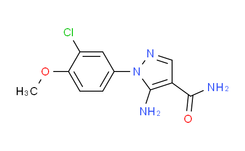 CAS No. 1416344-64-3, 5-Amino-1-(3-chloro-4-methoxyphenyl)-1H-pyrazole-4-carboxamide